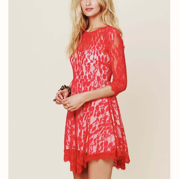 Free people lace mesh dress - Picture 3 of 4